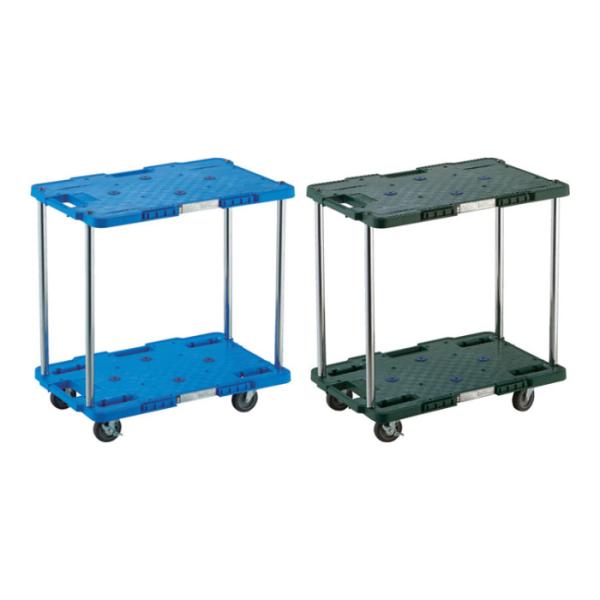 トラスコ中山 TRUSCO MPB-602JS 樹脂製台車 2段式 ルートバン 台車 4輪自在 全体...