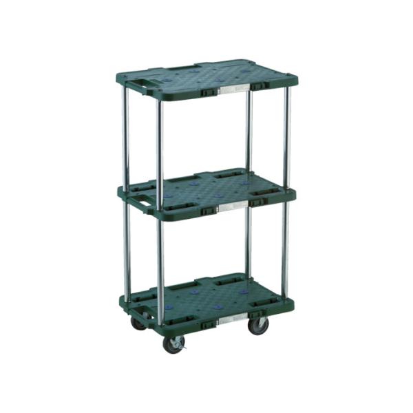 トラスコ中山 TRUSCO MPB-503JS 樹脂台車 3段式 ルートバン 台車 4輪自在 全体耐...