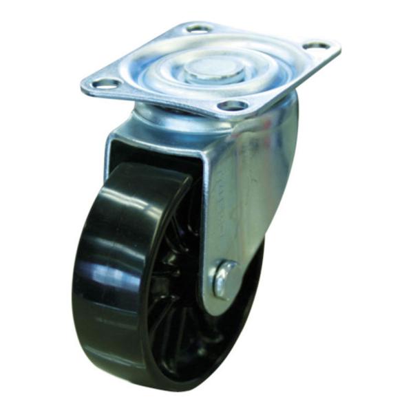 オプション TRUSCO 樹脂製平台車用 自在キャスター 幅58×高さ93mm 直径75mm 導電性...