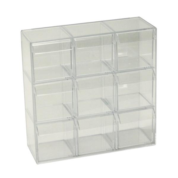 蝶プラ デスコ 透明 引出し付ケース 引出し縦/横自在 P9 690687