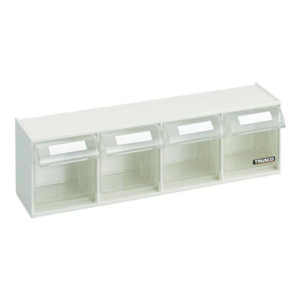 TRUSCO クリアポケットボックス 引き出し4個