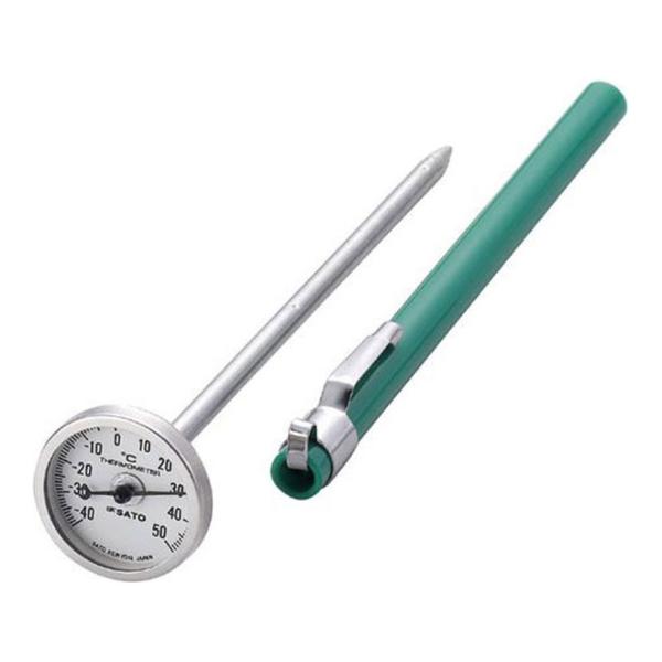 佐藤 ポケットバイメタル温度計 -40〜50度 (2060-45)