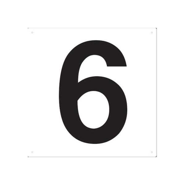 TRUSCO 表示板 数字 6 縦420×横420mm