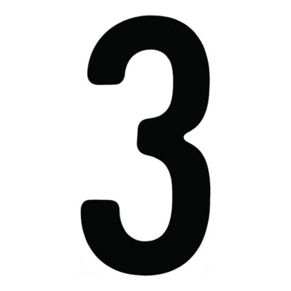 TRUSCO カッティング文字 黒 3 縦50×横25mm