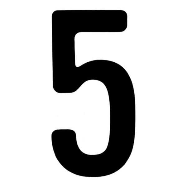 TRUSCO カッティング文字 黒 5 縦50×横25mm