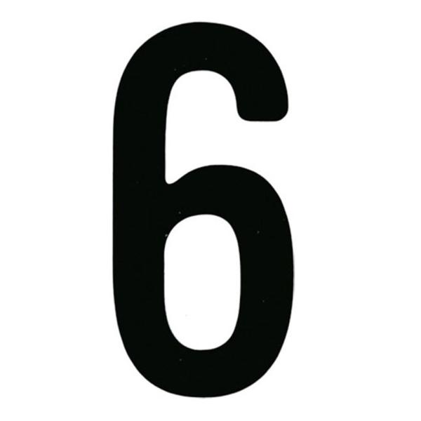 TRUSCO カッティング文字 黒 6 縦50×横25mm