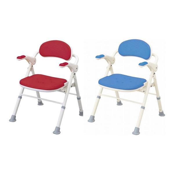 ウェルファン 折りたたみシャワーベンチ TS 入浴関連商品 シャワーチェアー 背付き・肘掛付き