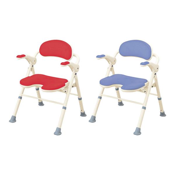 ウェルファン 折りたたみシャワーベンチ TU 入浴関連商品 シャワーチェアー 背付き・肘掛付き