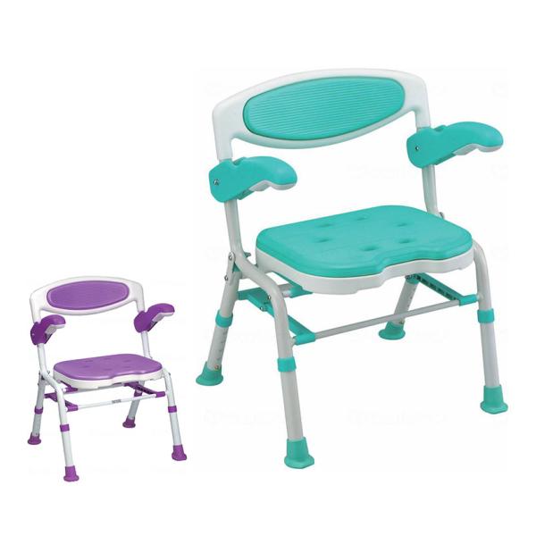 ウェルファン 折りたたみシャワーチェア 楽湯DX 高齢者 介護用品 福祉用具 お風呂 椅子 腰掛け椅...