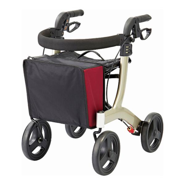 ウェルファン 歩行車 リトルターン/ワインレッド/ロータイプ 抑速ブレーキ付き 歩行車 軽量歩行車 ...