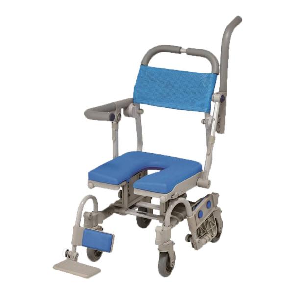 ウェルファン シャワーキャリー シャワーラク 4輪自在V SAL U型シート 高齢者 介護用品 福祉...
