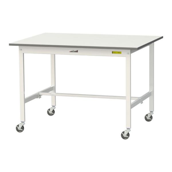 山金工業 軽量作業台 キャスター付き 全体耐荷重128kg 低圧メラミン天板 ワークテーブル 150...