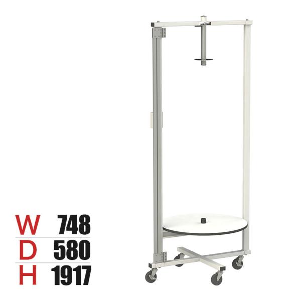 山金工業 ロール材スタンド 縦置きタイプ カッターガイド式 高さ調整可能棚板 幅748×奥行580×...