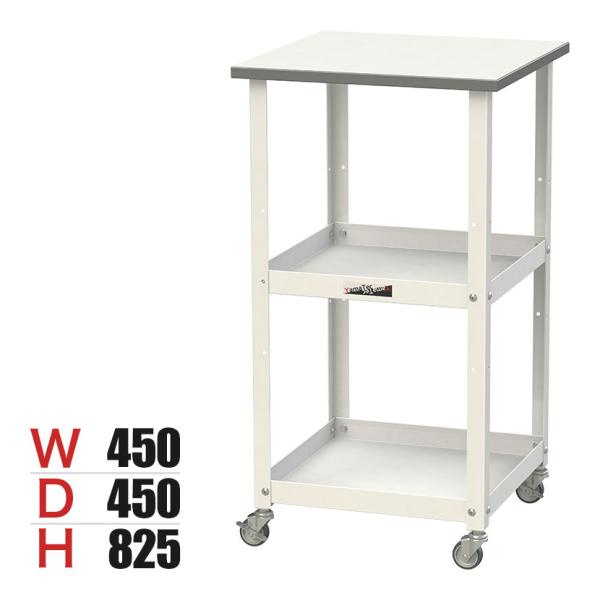 山金工業 天板付きワゴン 150ワゴン キャスター付き 棚板2段 低圧メラミン天板 ワークテーブル ...