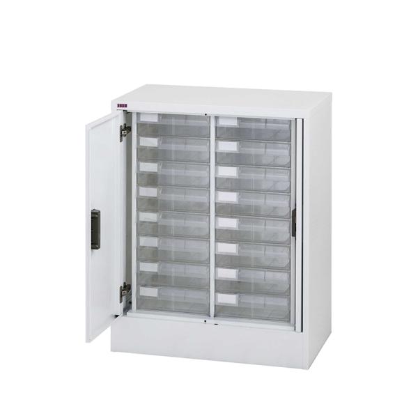 山金工業 アレンジャー 誘導扉付き 鍵付き A4判プラスチック引き出し 書類整理ケース 床置き フロ...