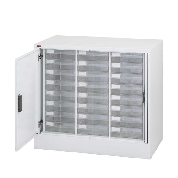 山金工業 アレンジャー 誘導扉付き 鍵付き A4判プラスチック引き出し 書類整理ケース 床置き フロ...