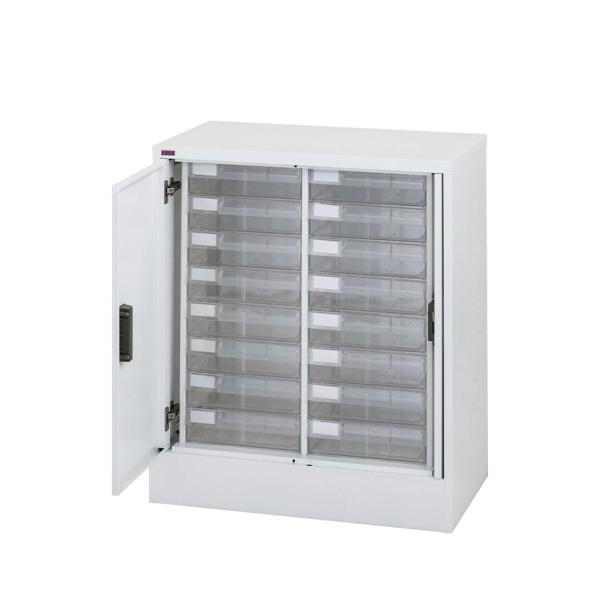 山金工業 アレンジャー 誘導扉付き 鍵付き B4判プラスチック引き出し 書類整理ケース 床置き フロ...