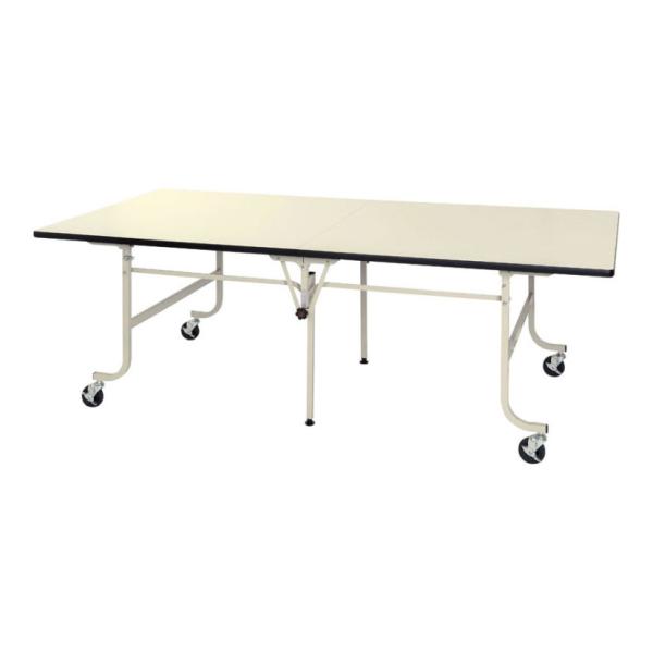 山金工業 軽量作業台 天板折りたたみ キャスター付き 全体耐荷重200kg ワークテーブル フライト...