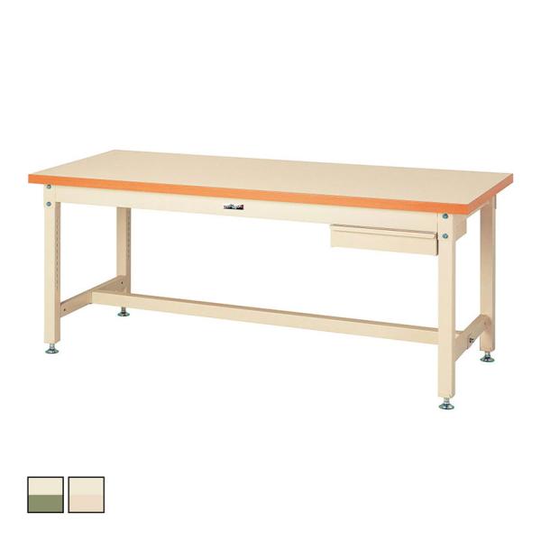山金工業 重量作業台 1段引き出し付き 耐荷重3000kg メラミン天板 ワークテーブル スーパータ...