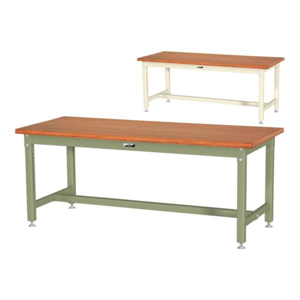 山金工業 重量作業台 耐荷重3000kg 積層合板ニス仕上げ天板 ワークテーブル スーパータイプ S...