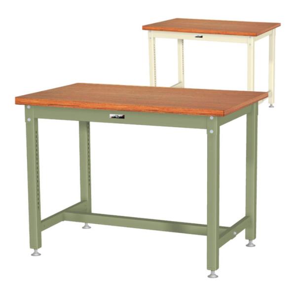 山金工業 重量作業台 耐荷重3000kg 積層合板ニス仕上げ天板 ワークテーブル スーパータイプ S...
