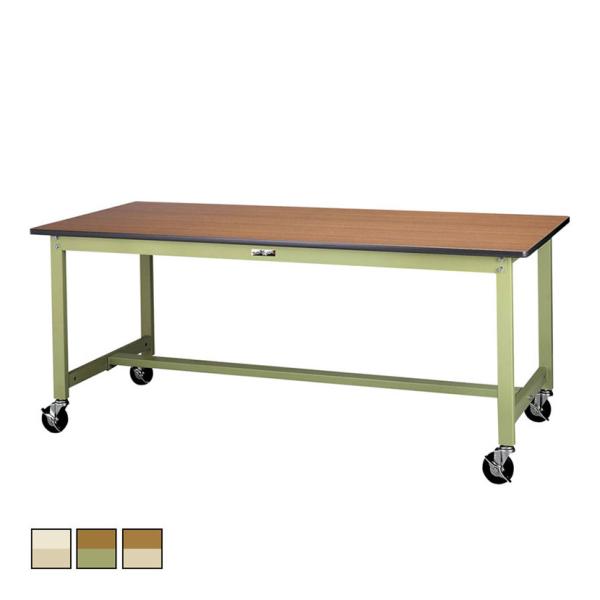 山金工業 軽量作業台 キャスター付き 全体耐荷重160kg ポリエステル天板 ワークテーブル300シ...