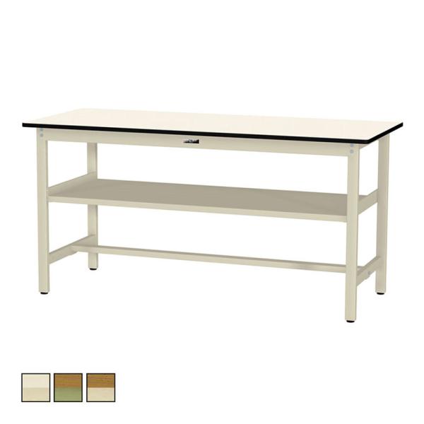 山金工業 軽量作業台 中間棚付き 耐荷重300kg ポリエステル天板 ワークテーブル 300シリーズ...