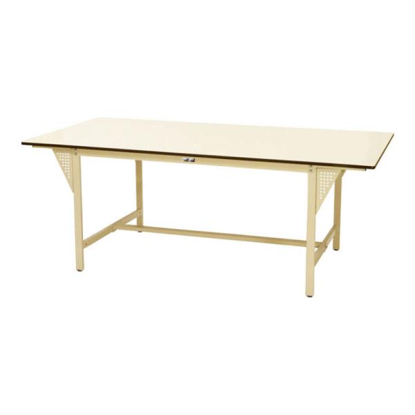 山金工業 大型作業台 耐荷重300kg ポリエステル天板 ワークテーブル ワイドタイプ SWPWH-...