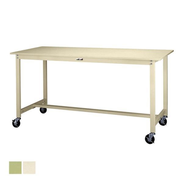 山金工業 軽量作業台 キャスター付き 全体耐荷重160kg スチール天板 ワークテーブル 300シリ...
