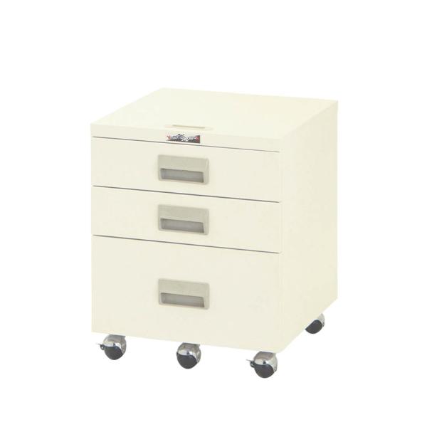 山金工業 キャビネットワゴン 引出し3段タイプ サイドワゴン UCW-3 幅441×奥行442×高さ...