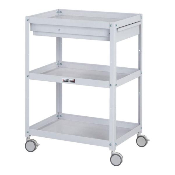 山金工業 ツールワゴン コンビニワゴン 引き出し付き 3段 双輪キャスター付き 業務用 WCCS-3...
