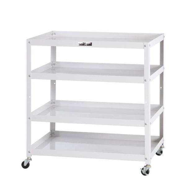 山金工業 ツールワゴン コンビニワゴン オープンタイプ 4段 ゴムキャスター付き ゴムキャスター付き...
