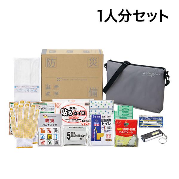 防災グッズ BCP対策 災害備蓄 被災 サコッシュ防災セット CMB-40G 12点セット