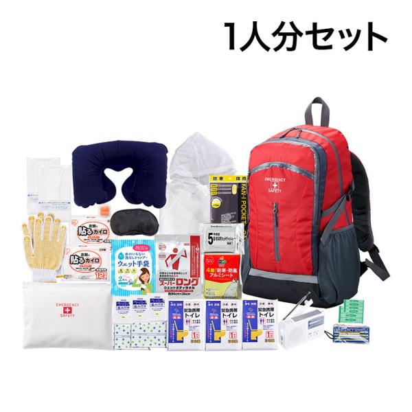 防災グッズ BCP対策 災害備蓄 被災 防災リュック避難セット KRH-200G 18点セット