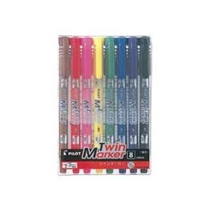 ツインマーカー PILOT 油性ツインマーカー 細・極細 12色セット MEF