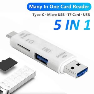 カードリーダー Type-C 5in1 usb2.0 ハブ SDカード 変換アダプター OTG対応 Android スマホ  micro SDカード 転送｜Office-K