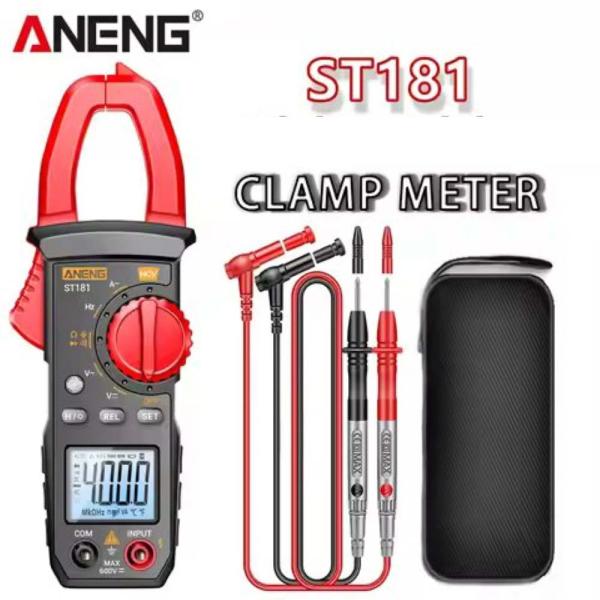 ANENG ST181 デジタルクランプメーター AC DC 電流 電圧 抵抗 測定 マルチメーター...