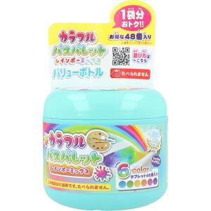 お風呂で学ぶ まなぶろ カラフル バスパレット レインボーミックス(6カラー×各8個) 4回分