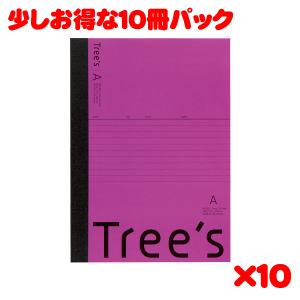 日本ノート スタンダードノート Tree's B5サイズ A罫30枚 パープル UTR3APU 10冊パック｜officeland