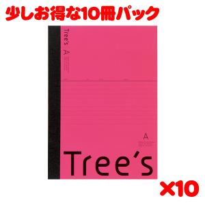 日本ノート スタンダードノート Tree's B5サイズ A罫30枚 ピンク UTR3AP 10冊パック｜officeland