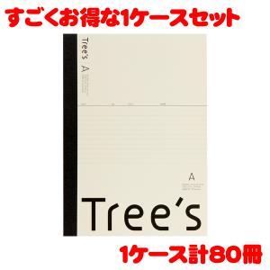 日本ノート スタンダードノート Tree's A4サイズ A罫40枚 クリーム UTRAA4C 1ケース　80冊入り｜officeland