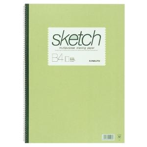 日本ノート キョクトウ スケッチブック A4サイズ オリーブ SK610