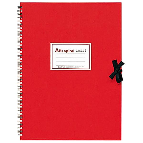 マルマン アートスパイラルスケッチブック F4 24枚 厚口 レッド S314-01