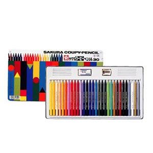 サクラクレパス クーピーペンシル 30色 缶入り FY30 色鉛筆 マルチ