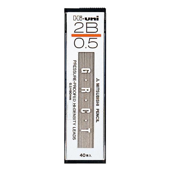 ＜三菱鉛筆＞ シャープペン替芯ハイユニ Hi-uni  0.5mm ２Ｂ HU053002B