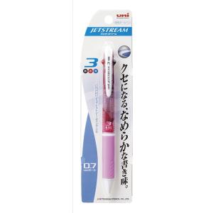 ＜三菱鉛筆＞ ジェットストリームボールペン 細字0.7mm 3色　ピンク（パック品）　SXE3400071P.13｜officeland