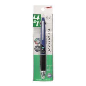 ＜三菱鉛筆＞ ジェットストリーム 4＆1 多機能ペン（4色+シャープペン） 0.5mm 極細ネイビ（パック品） MSXE510005P.9｜officeland