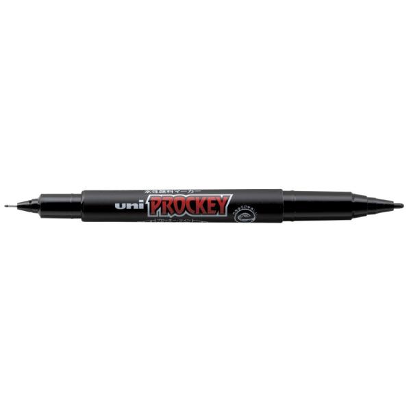 三菱鉛筆 プロッキー 極細 ツイン 水性顔料マーカー 黒 PM120T.24 マジック ペン ネーム...