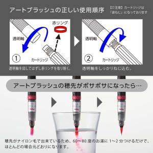 ぺんてる アートブラッシュ レッド カラー筆ペ...の詳細画像4