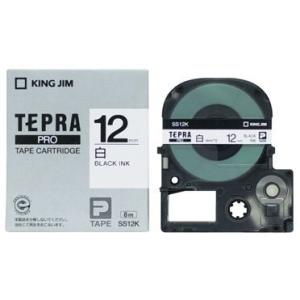 キングジム テプラPRO TEPRA PRO テープカートリッジ 白ラベル 黒文字 12mm  Ki...